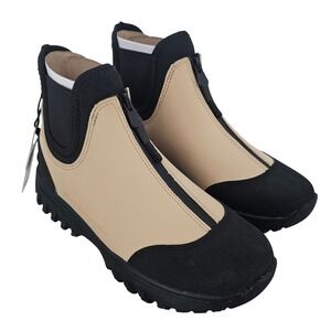 Woden Dagmar Waterproof Boots Women 6.5 Coffee Cream Zip Closure Sustainable NIB